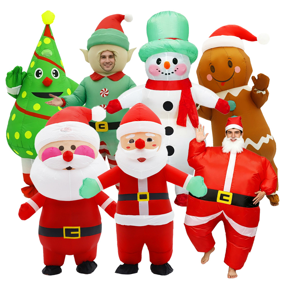 Anime Cosplay And Costumes - Christmas Funny Inflatable Costumes Gingerbread Man