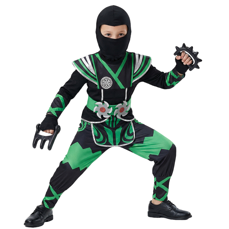 Green Ninja Costume for Kids w - Cosplay Anime Boy 评论和价格