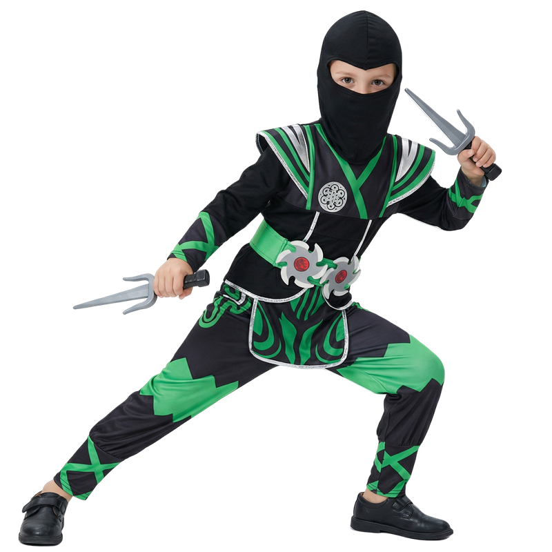 Green Ninja Costume for Kids w - Cosplay Anime Boy 评论和价格