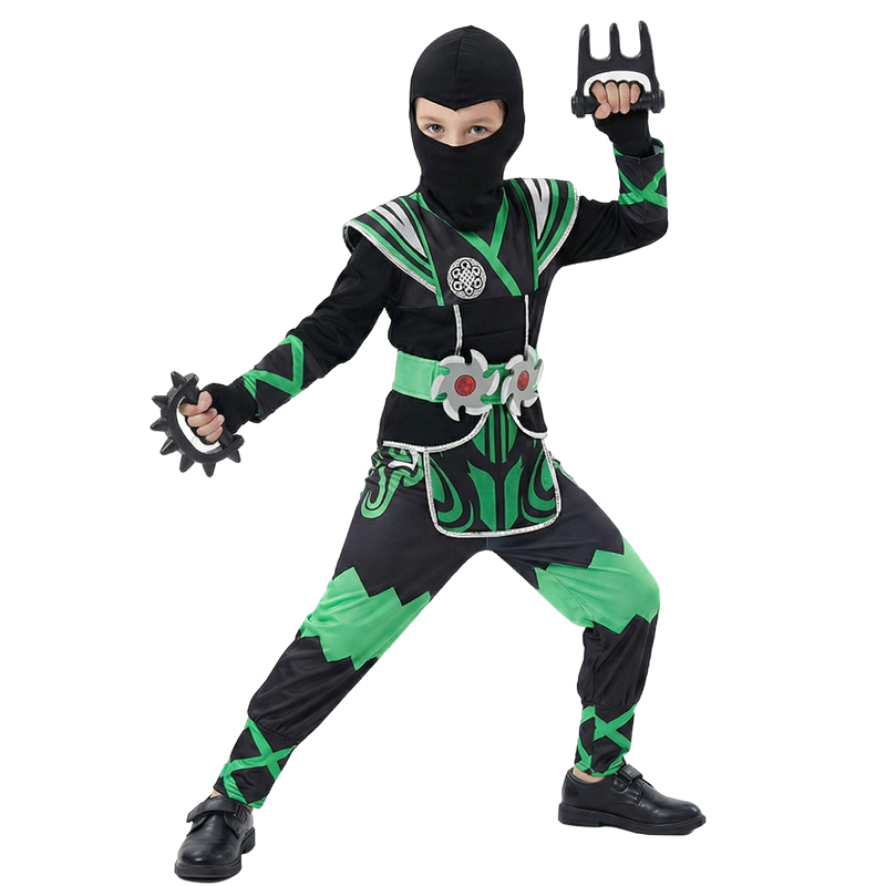 Green Ninja Costume for Kids w - Cosplay Anime Boy 评论和价格