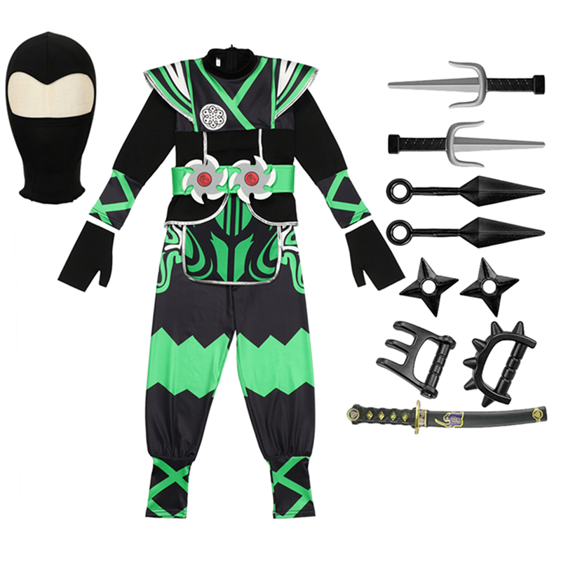 Green Ninja Costume for Kids w - Cosplay Anime Boy 评论和价格