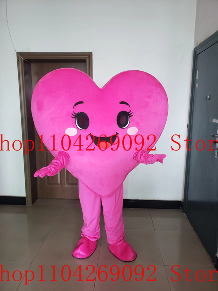 Lovely Pink Heart Mascot Costu - Anime Cosplay And Costumes 评论和价格